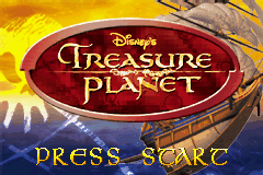 Treasure Planet title screen for GameBoy Advance